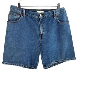 Y2K Levis 550 Shorts Women's 14 Mom Relaxed Fit High Rise Medium Wash Vintage